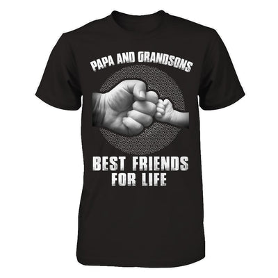 Papa And Grandsons Best Friends For Life-T-Shirt & Hoodie-Classic T-Shirt-Black