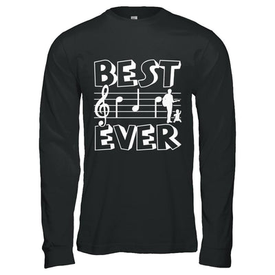 Best Dad Ever Music Piano Guitar Singer-T-Shirt & Hoodie-Long Sleeve T-Shirt-Black