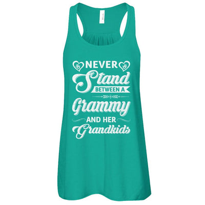 Never Stand Between A Grammy And Her Grandkids Mothers Day-T-Shirt & Tank Top-Women's Flowy Racerback Tank-Kelly