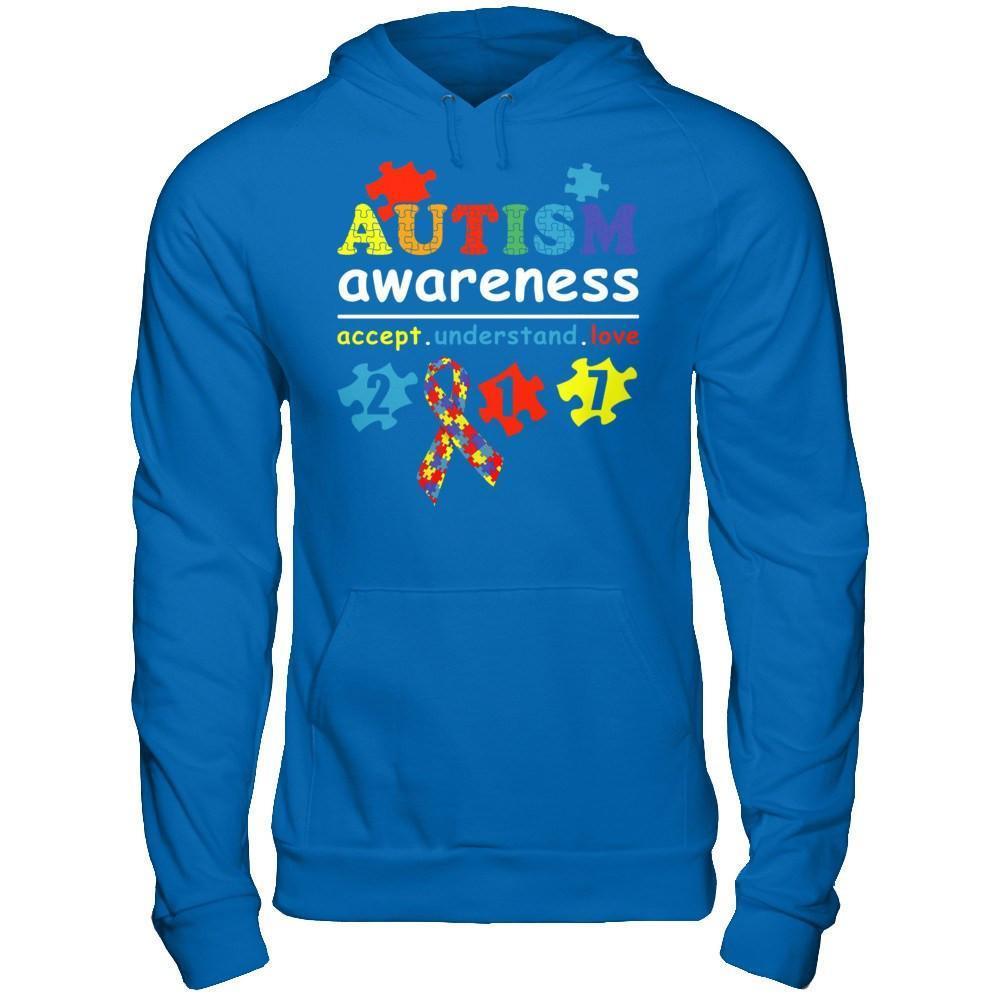 Autism Awareness 2017 Accept Understand Love-T-Shirt & Hoodie-Pullover Hoodie-Royal