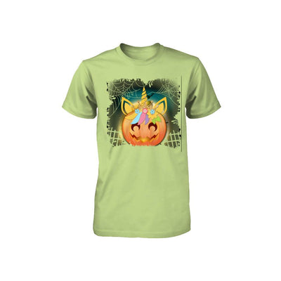 Kids Girls Unicorn Pumpkin Queen Halloween Youth-Youth Shirt-Toddler T-Shirt-Key Lime