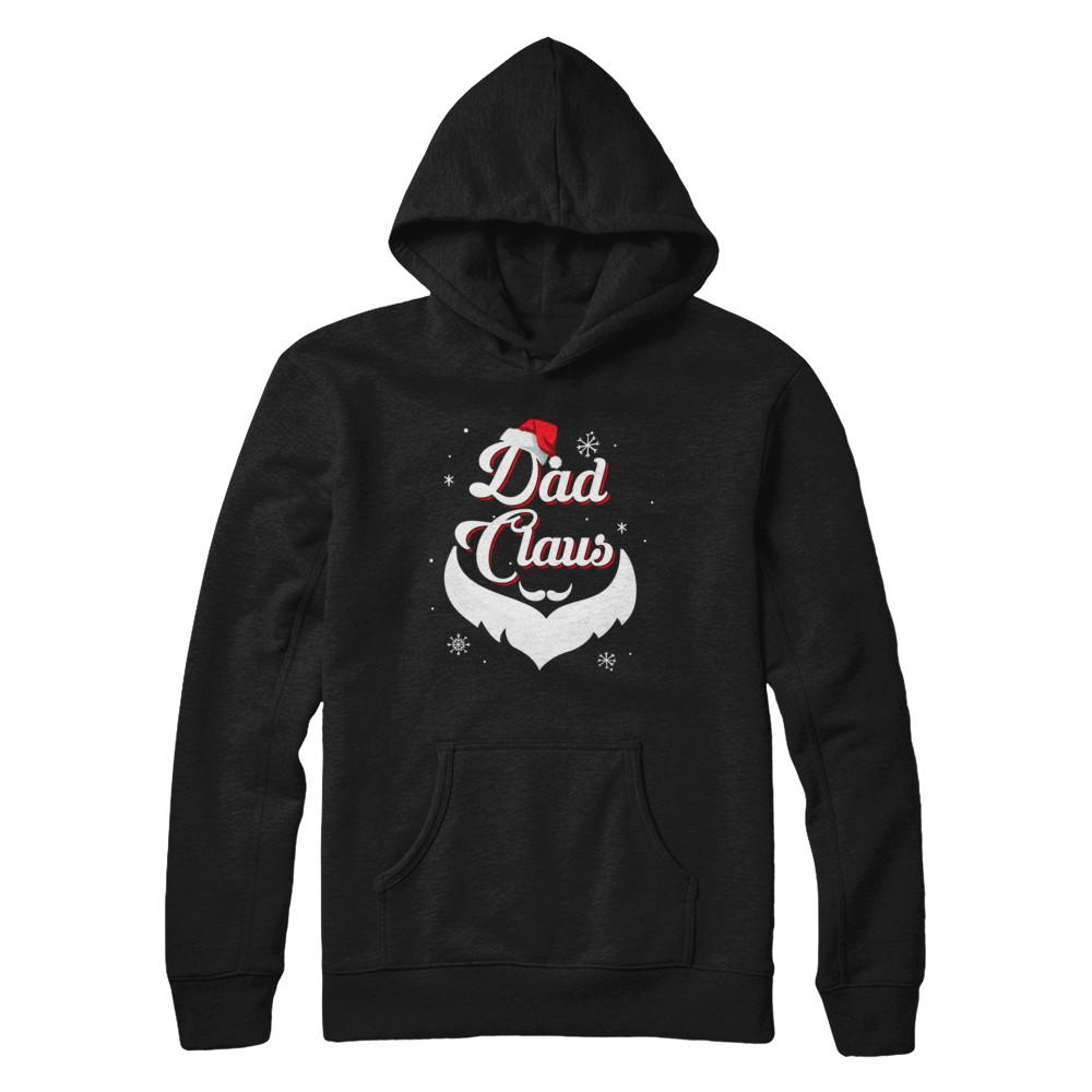 Santa Beard Matching Christmas Pajamas Dad Claus-T-Shirt & Sweatshirt-Pullover Hoodie-Black