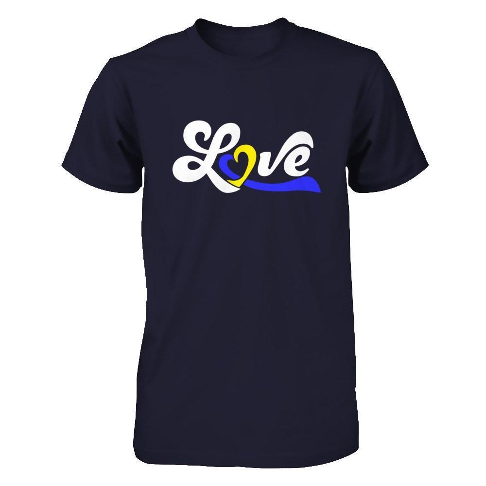 Love Down Syndrome Awareness-T-Shirt & Hoodie-Premium T-Shirt-Midnight Navy