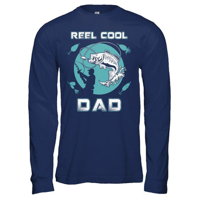 Reel Cool Dad-T-Shirt & Hoodie-Long Sleeve T-Shirt-Navy