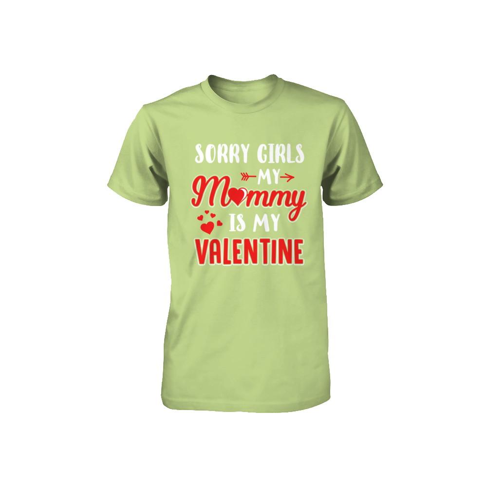 Funny Valentines Day Toddler Boy Mommy Is My Valentine Youth-Youth Shirt-Toddler T-Shirt-Key Lime
