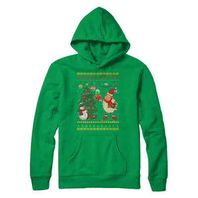 Funny Sheep Lamb Christmas Cute Family Ugly Sweater-T-Shirt & Sweatshirt-Pullover Hoodie-Irish Green