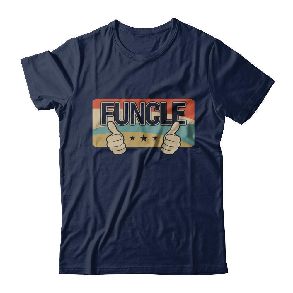 Vintage Retro Funcle Funny Uncle Only Cooler-T-Shirt & Sweatshirt-Classic T-Shirt-Navy