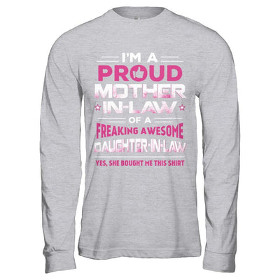 Proud Mother-In-Law Freaking Awesome Daughter-In-Law-T-Shirt & Hoodie-Long Sleeve T-Shirt-Sport Grey