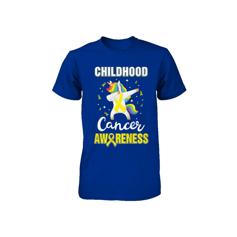 Childhood Cancer Awareness Cute Unicorn Warrior Youth-Youth Shirt-