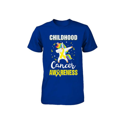 Childhood Cancer Awareness Cute Unicorn Warrior Youth-Youth Shirt-