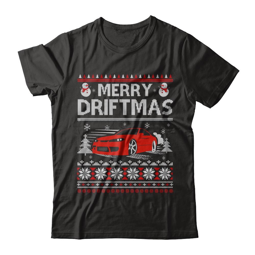 Merry Drifting Car Enthusiasts Sweater-T-Shirt & Sweatshirt-Premium T-Shirt-Black