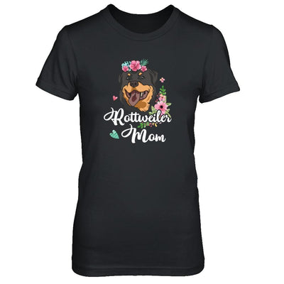 Rottweiler Mom Funny Dog Mom Gift Idea-T-Shirt & Tank Top-Women's T-Shirt-Black