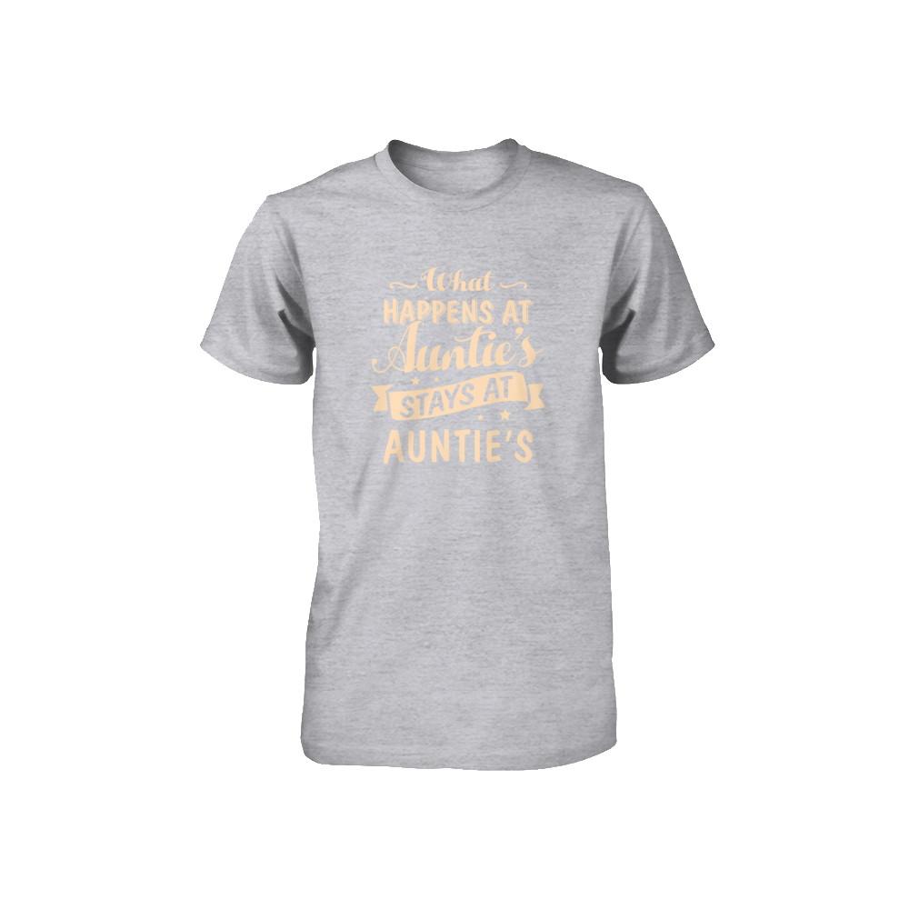 What Happens At Auntie's Stays At Auntie's Youth-Youth Shirt-Youth T-Shirt-Athletic Heather