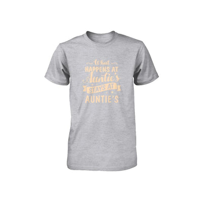What Happens At Auntie's Stays At Auntie's Youth-Youth Shirt-Youth T-Shirt-Athletic Heather