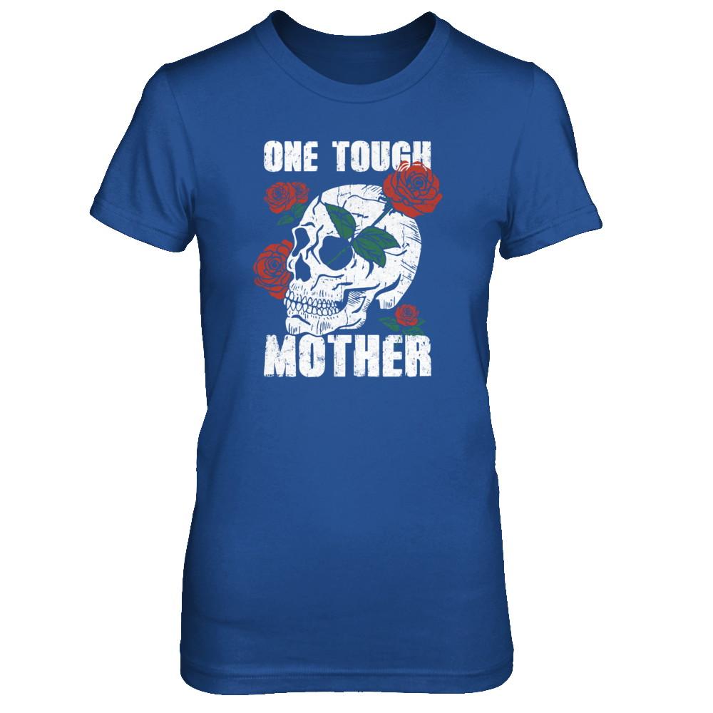 One Tough Mother Skull Rose-T-Shirt & Tank Top-Women's T-Shirt-Royal