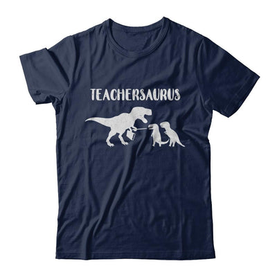 Teacher Funny Teachersaurus Dinosaur-T-Shirt & Hoodie-Classic T-Shirt-Navy