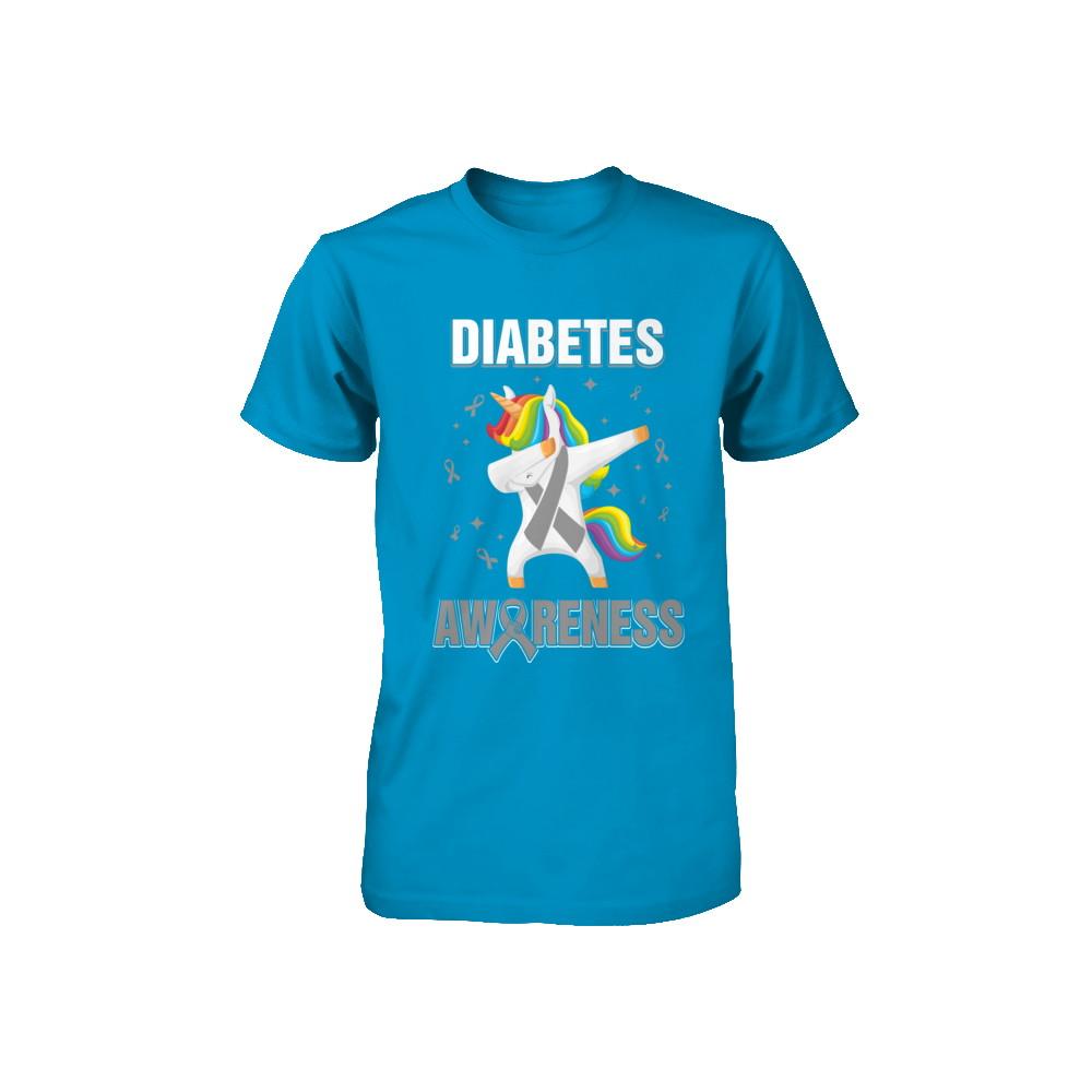 Inspirational Diabetes Awareness Unicorn Support Youth-Youth Shirt-
