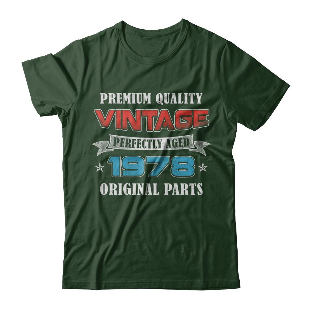 Vintage Premium Prefectly Aged 1978 43th Birthday Gift-T-Shirt & Hoodie-Classic T-Shirt-Forest Green