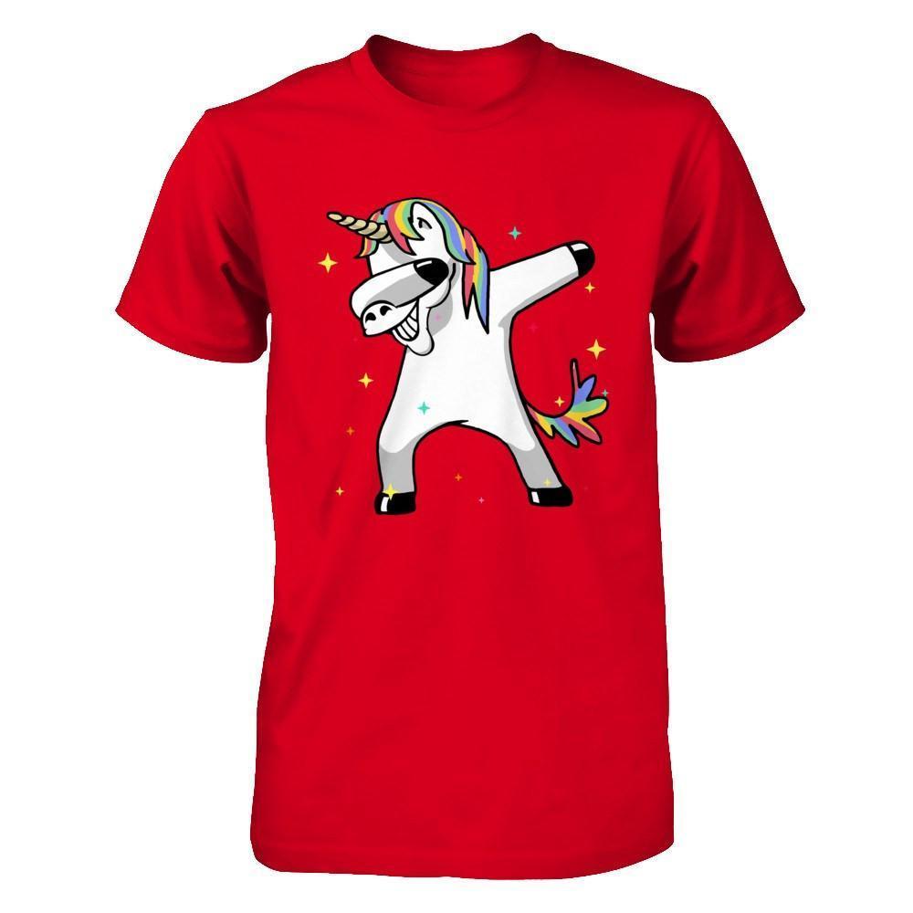 Funny Unicorn Dabbing-T-Shirt & Hoodie-Premium T-Shirt-Red