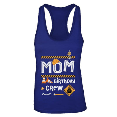 Mom Birthday Crew Construction Birthday Party-T-Shirt & Tank Top-Women's Ideal Racerback Tank-Royal