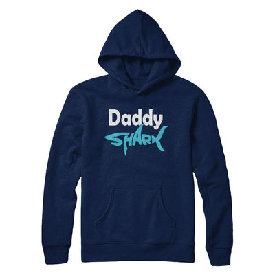 Daddy Shark Dad Family Fathers Day Gifts Idea-T-Shirt & Hoodie-Pullover Hoodie-Navy