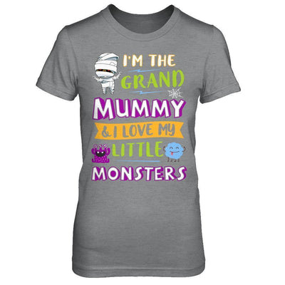 Halloween I'm The Grand Mummy And I Love My Little Monsters-T-Shirt & Hoodie-Women's T-Shirt-Sport Grey