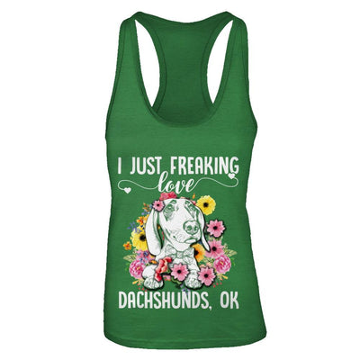 Dog I Just Freaking Love Dachshund-T-Shirt & Tank Top-