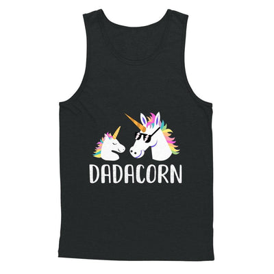 Dadacorn Unicorn Dad And Baby Fathers Day-T-Shirt & Hoodie-Unisex Tank-Black