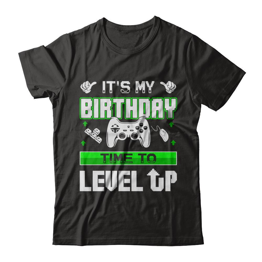It's My Birthday Time To Level Up-T-Shirt & Hoodie-Premium T-Shirt-Black