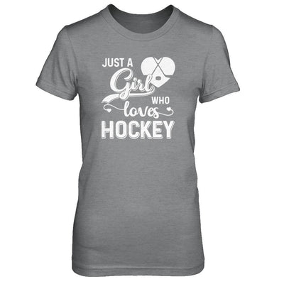 Just A Girl Who Loves Hockey-T-Shirt & Tank Top-Women's T-Shirt-Sport Grey