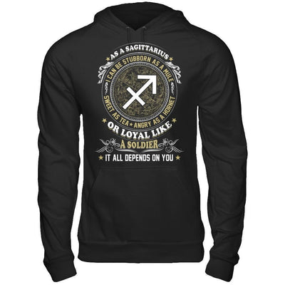 As A Sagittarius I Can Be Stubborn As A Mule-T-Shirt & Hoodie-Pullover Hoodie-Black