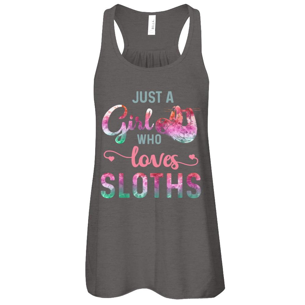 Just A Girl Who Loves Sloths Sloth Lover-T-Shirt & Tank Top-