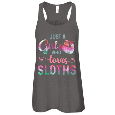 Just A Girl Who Loves Sloths Sloth Lover-T-Shirt & Tank Top-