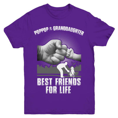 Poppop And Granddaughter Best Friends For Life Youth-Youth Shirt-Youth T-Shirt-Purple
