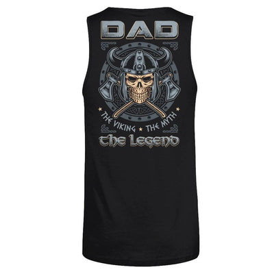 Dad The Viking The Myth The Legend-T-Shirt & Hoodie-Unisex Tank-Black