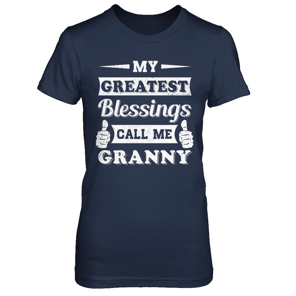 My Greatest Blessings Call Me Granny-T-Shirt & Hoodie-Women's T-Shirt-Navy
