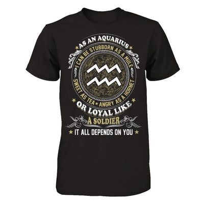 As An Aquarius I Can Be Stubborn As A Mule-T-Shirt & Hoodie-