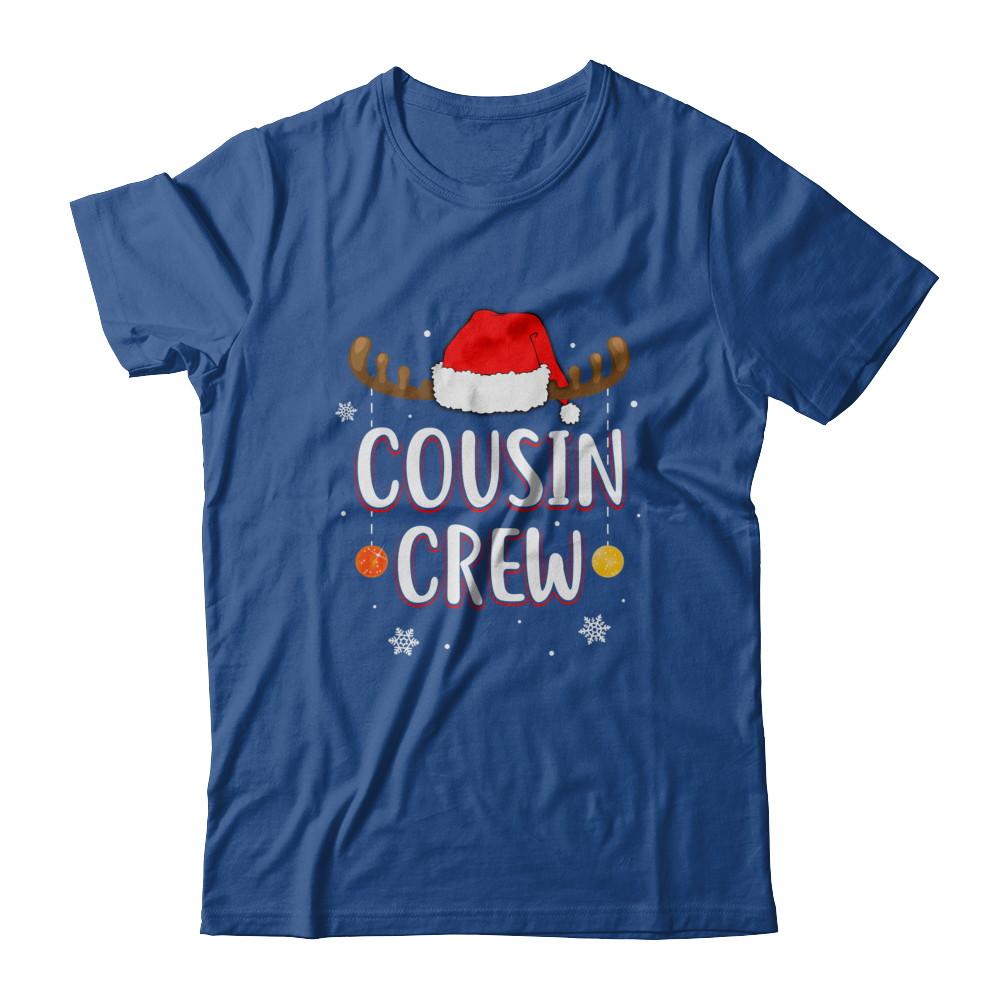 Cousin Crew Reindeer Matching Family Christmas-T-Shirt & Hoodie-Classic T-Shirt-Royal