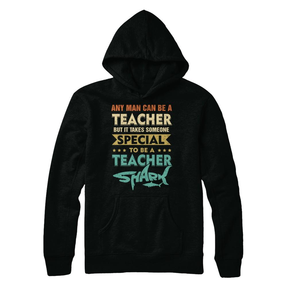 Vintage Someone Special To Be A Teacher Shark Gift-T-Shirt & Hoodie-Pullover Hoodie-Black