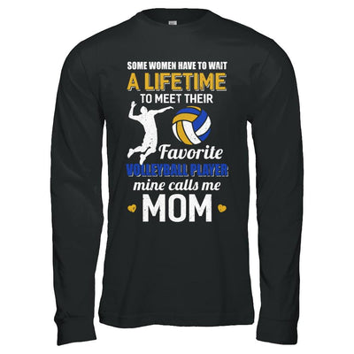 Funny My Favorite Volleyball Player Calls Me Mom-T-Shirt & Hoodie-