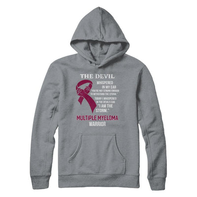 I Am The Storm Support Multiple Myeloma Awareness Warrior Gift-T-Shirt & Hoodie-Pullover Hoodie-Light Steel