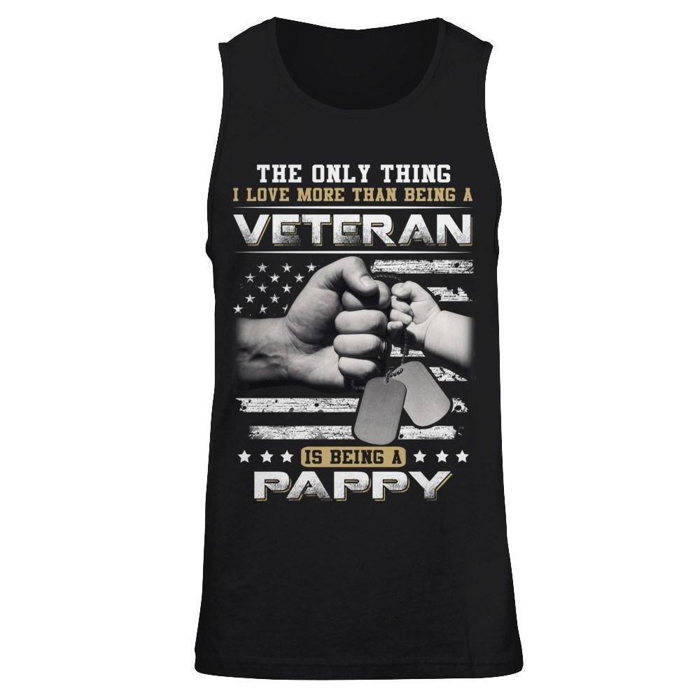 I Love More Than Being A Veteran Is Being A Pappy-T-Shirt & Hoodie-Unisex Tank-Black