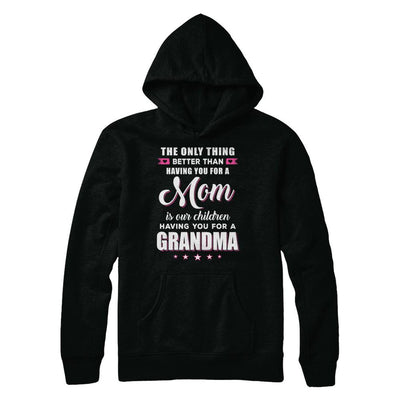 Only The Best Mom Get Promoted To Grandma Mothers Day-T-Shirt & Hoodie-Pullover Hoodie-Black