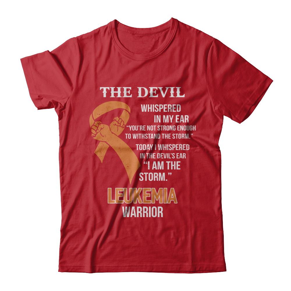 I Am The Storm Support Leukemia Awareness Warrior Gift-T-Shirt & Hoodie-Classic T-Shirt-Red