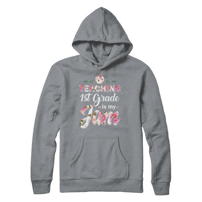 Teaching 1st Grade Is My Jam Back To School Teacher-T-Shirt & Hoodie-Pullover Hoodie-Light Steel