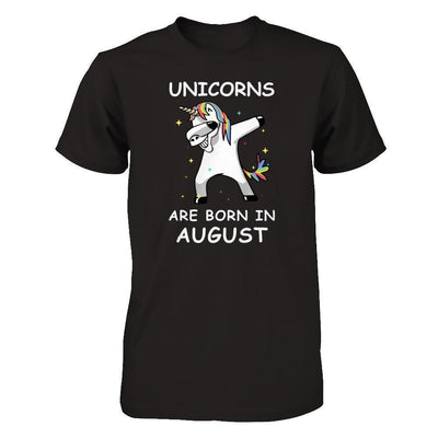 Unicorns Are Born In August Cute Dabbing-T-Shirt & Tank Top-Premium T-Shirt-Black