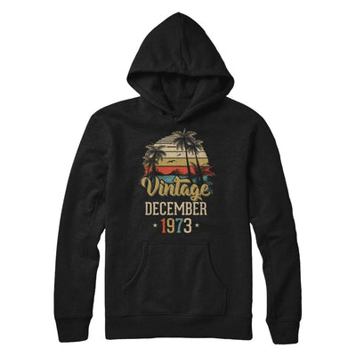 Retro Classic Vintage December 1973 48th Birthday Gift-T-Shirt & Hoodie-Pullover Hoodie-Black
