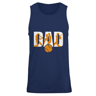 Softball Dad Father's Day-T-Shirt & Hoodie-Unisex Tank-Navy