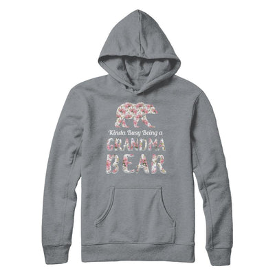 Grandma Bear Dinosaur Kinda Busy Being A Grandmabear-T-Shirt & Hoodie-Pullover Hoodie-Light Steel