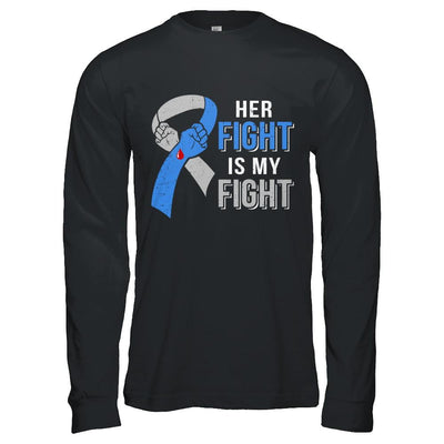 Her Fight Is My Fight Diabetes Awareness-T-Shirt & Hoodie-Long Sleeve T-Shirt-Black